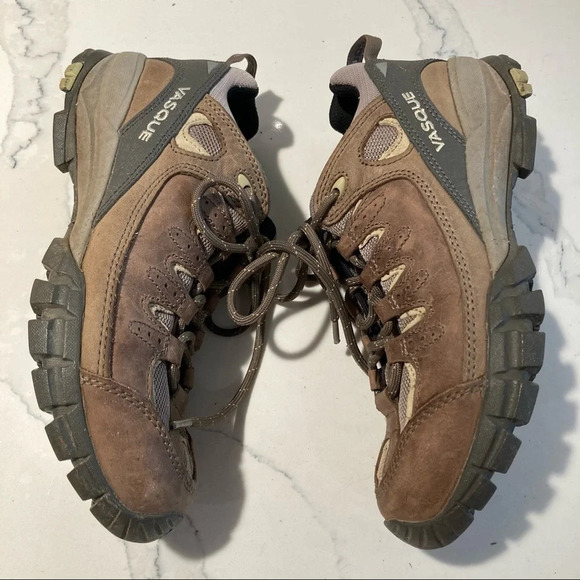 VASQUE Sz 8.5 Leather Hiking Trekking Super Grip  Lace Up Sneakers Shoes - Picture 7 of 14